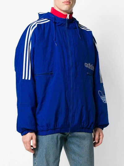 Adidas Originals Adidas Trefoil Outline Jacket In Blue | ModeSens