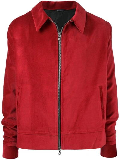 Shop 3paradis 3.paradis Long Sleeved Shirt Jacket - Red