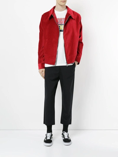 Shop 3paradis 3.paradis Long Sleeved Shirt Jacket - Red