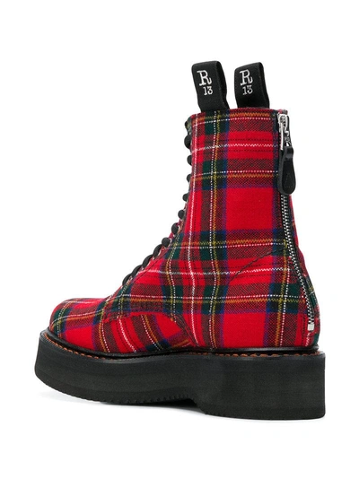 Shop R13 Plaid Boots - Red