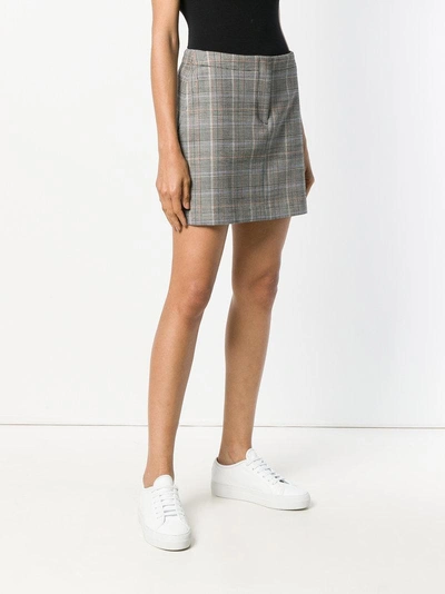 Shop Theory Plaid Mini Skirt - Grey