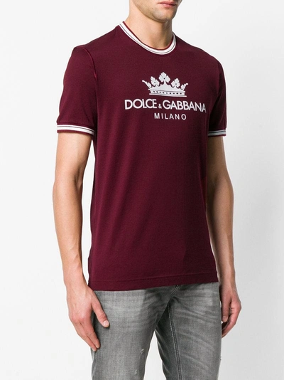 Shop Dolce & Gabbana Logo Print T-shirt In Red