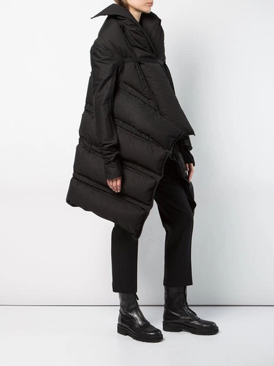 Shop Rick Owens Short Duvet Coat In Black