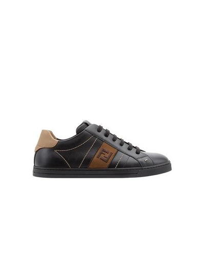 Shop Fendi Ff Logo Low In Black