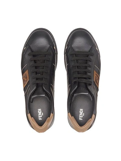 Shop Fendi Ff Logo Low In Black