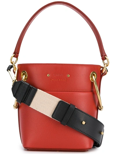 Shop Chloé Small Roy Bucket Bag - Red