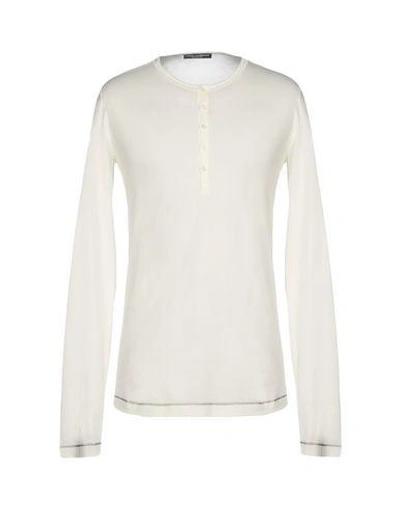 Shop Dolce & Gabbana T-shirts In Ivory