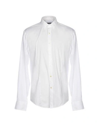 Shop Brian Dales Man Shirt White Size 17 Cotton, Polyamide, Elastane