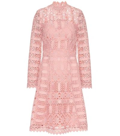Shop Temperley London Amelia Lace Minidress In Pink