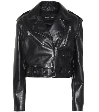 Shop Proenza Schouler Leather Biker Jacket In Black