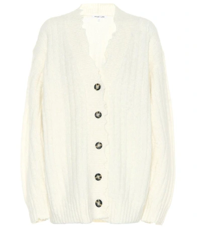 Shop Helmut Lang Wool-blend Cardigan In White
