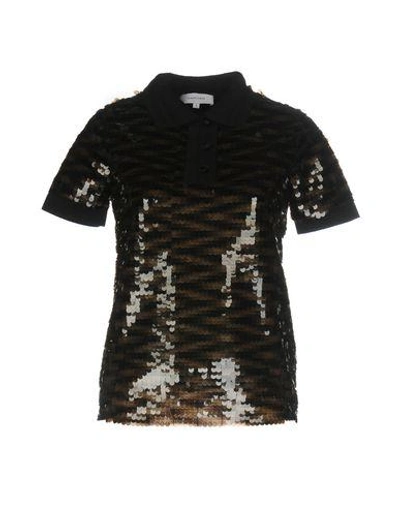 Shop Carven Polo Shirt In Black