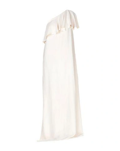 Shop Lanvin Long Dresses In Ivory