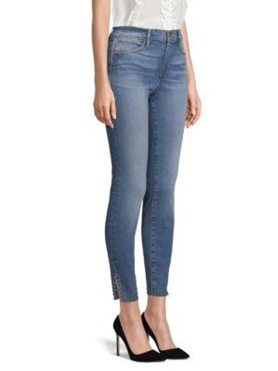 Shop Frame Le High Skinny Split Jeans In Hazelwood
