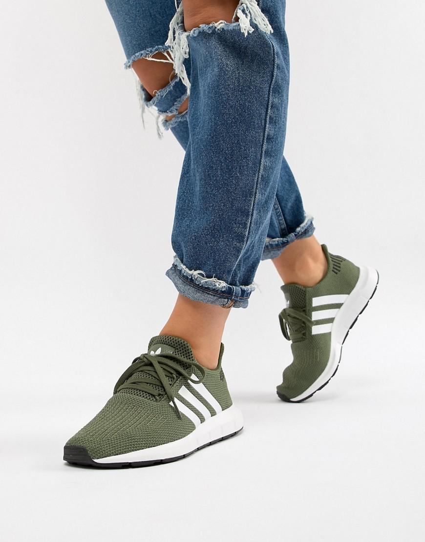 Adidas Originals Swift Run Sneakers In Khaki - Green | ModeSens