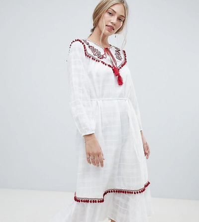 Shop Stevie May Exclusive Aleja Tassle Midi Dress-white