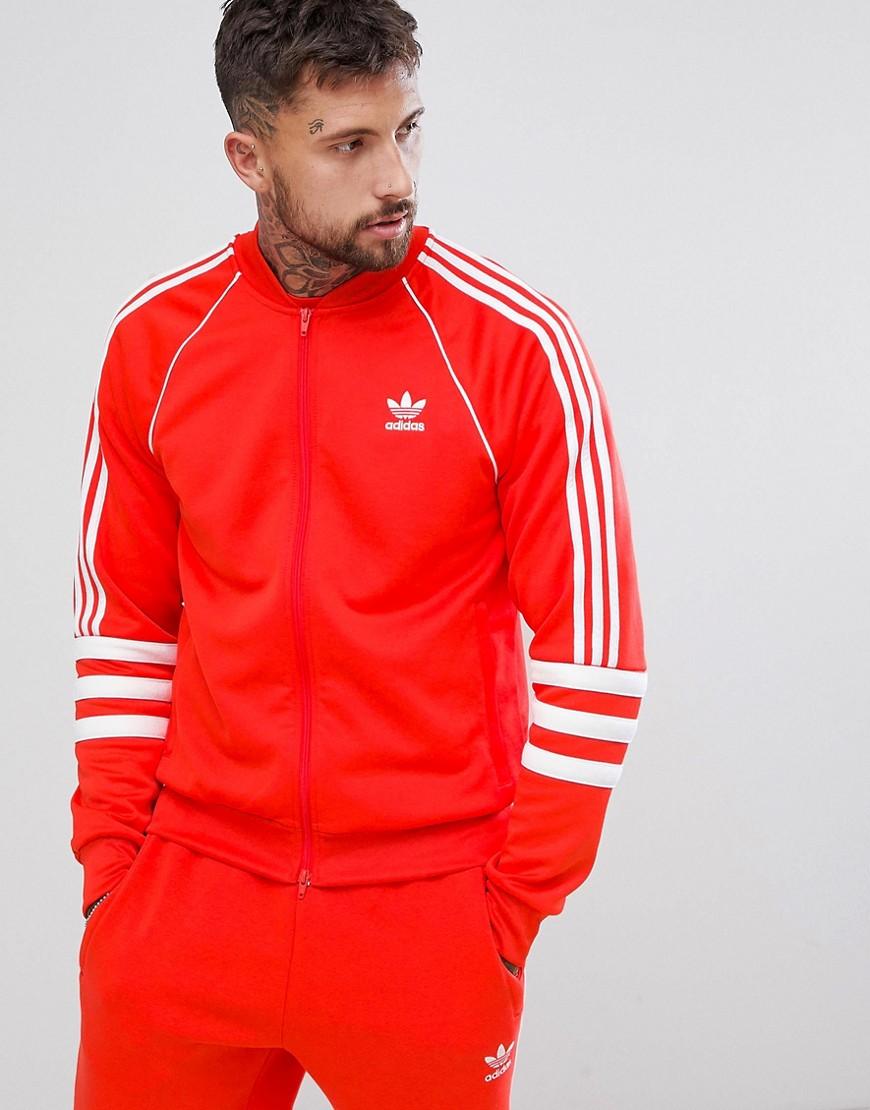 red superstar track jacket