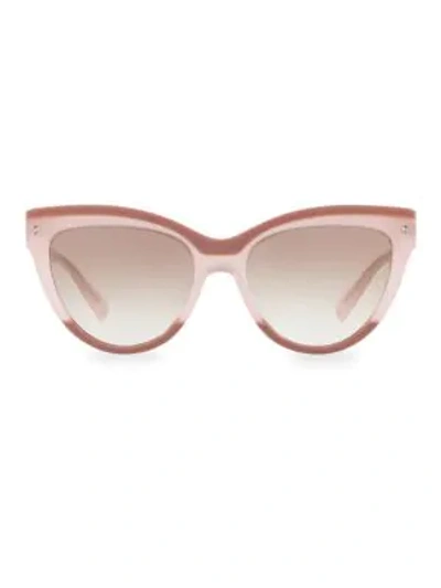 Shop Valentino 54mm Cat-eye Sunglasses In Black White