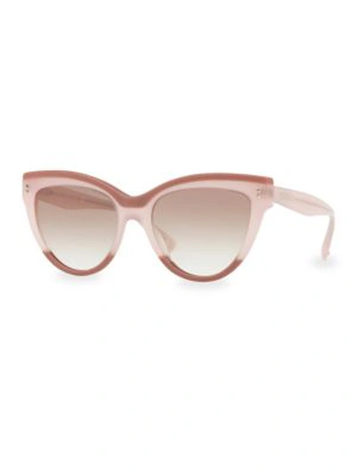 Shop Valentino 54mm Cat-eye Sunglasses In Black White
