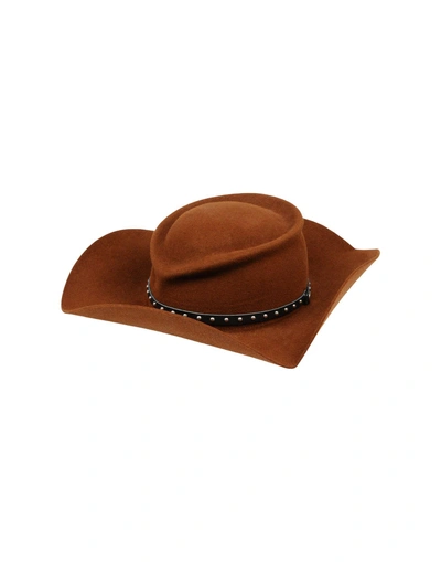 Shop Gladys Tamez Hats In Brown