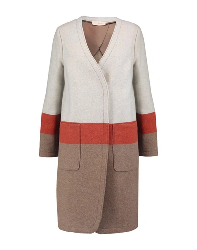 Shop Tory Burch Coat In Light Grey