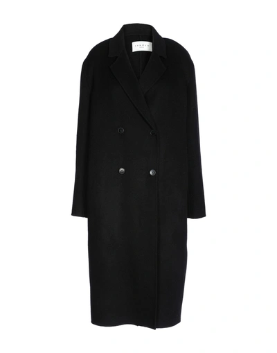 Shop Sandro Full-length Jacket In Black