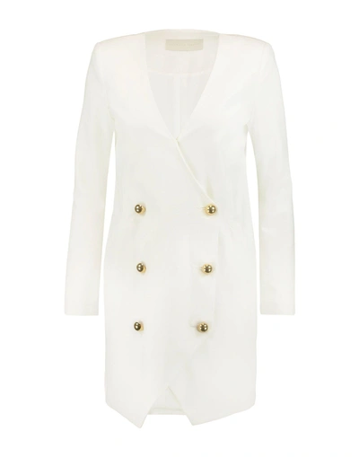 Shop Michelle Mason Double Breasted Pea Coat In White