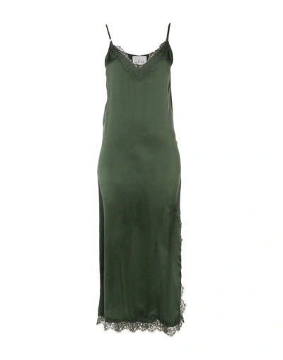 Shop Ma'an Long Dresses In Dark Green