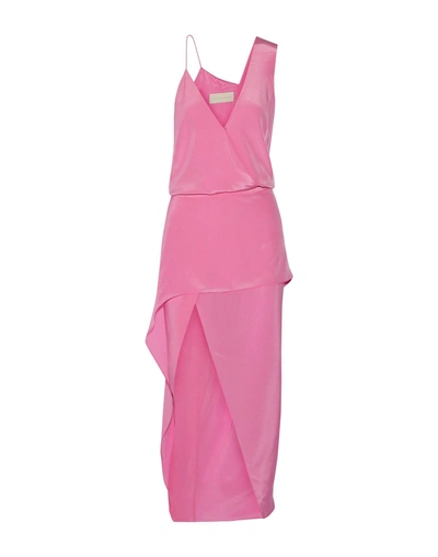 Shop Michelle Mason Long Dress In Pink