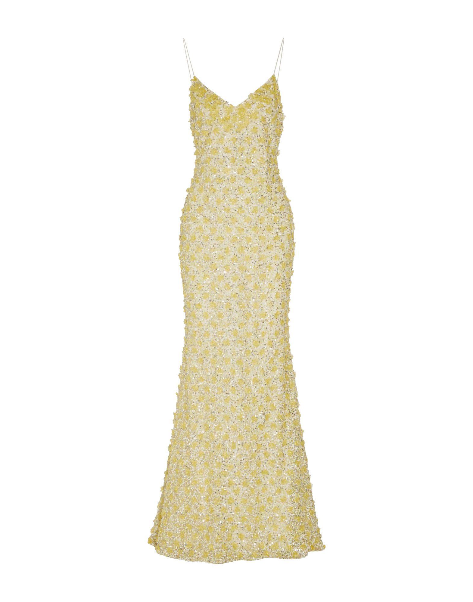 badgley mischka yellow dress