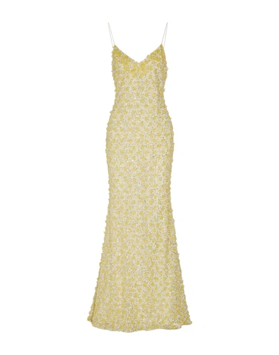 Shop Badgley Mischka Long Dresses In Yellow