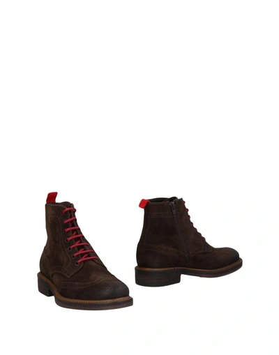 Shop Dama Ankle Boots In Dark Brown