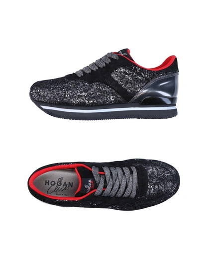 Shop Hogan Woman Sneakers Black Size 5 Leather
