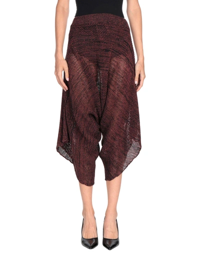 Shop Vivienne Westwood Cropped Pants & Culottes In Brick Red