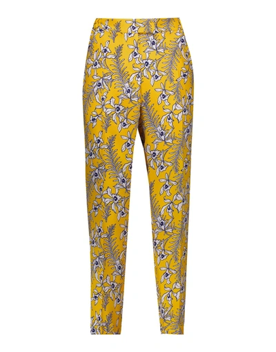 Shop Oscar De La Renta Casual Pants In Yellow