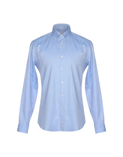 Shop Etro Patterned Shirt In Sky Blue