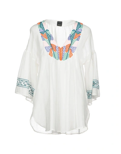 Shop Pinko Patterned Shirts & Blouses In White
