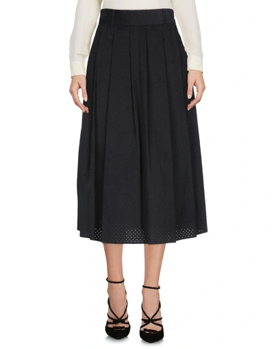 Shop Aglini Midi Skirts In Black