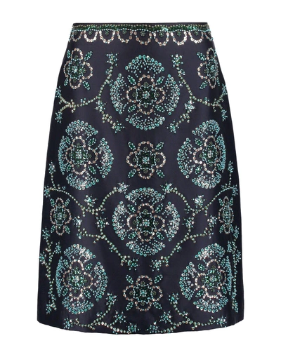 Shop Tory Burch Knee Length Skirt In Dark Blue