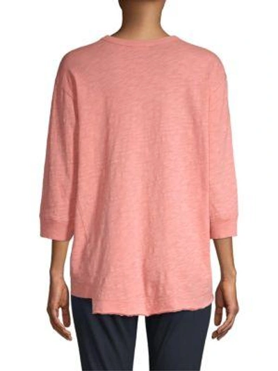 Shop Wilt Seam Cotton Sweatshirt In Strawberry
