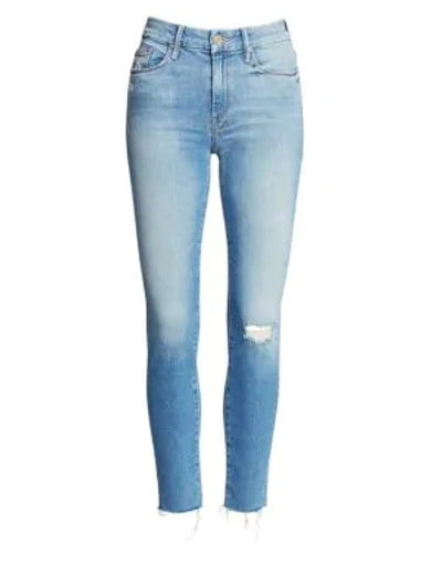 Shop Mother Looker Mid-rise Distressed Ankle Jeans In Love Gun