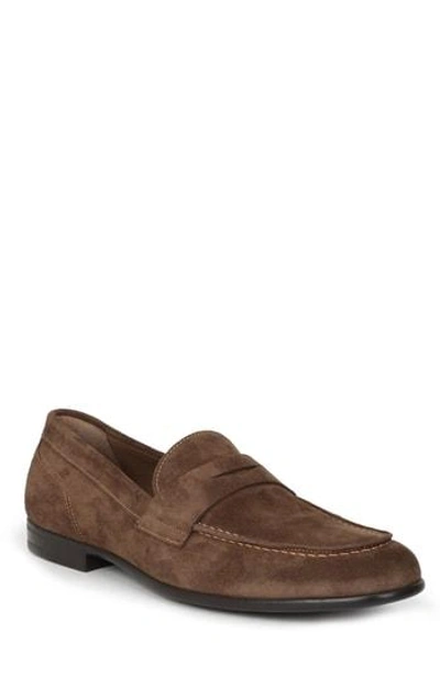 Shop Bruno Magli Silas Penny Loafer In Cognac Suede