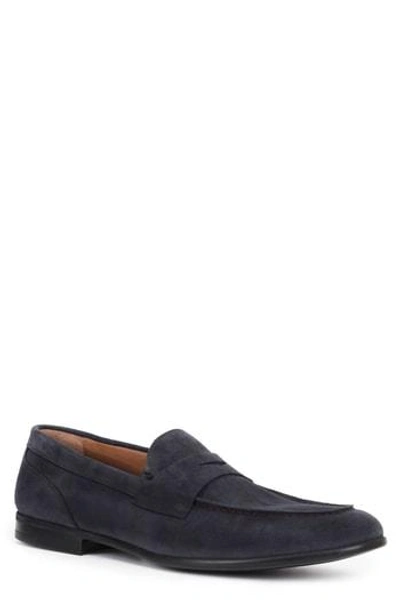 Shop Bruno Magli Silas Penny Loafer In Navy
