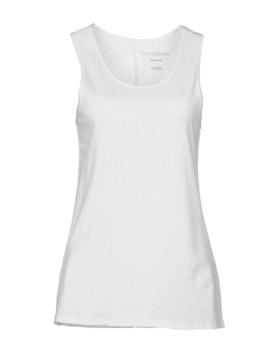 Shop Fine Collection Tank Top In White
