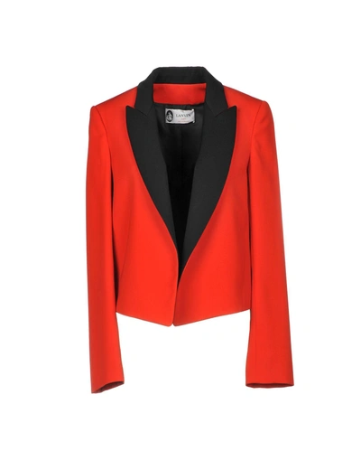 Shop Lanvin Suit Jackets In Red