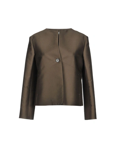 Shop Jil Sander Blazer In Military Green