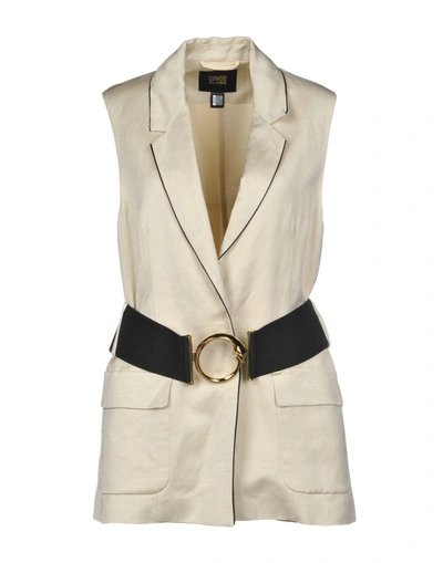 Shop Class Roberto Cavalli Cavalli Class Woman Suit Jacket Beige Size 4 Linen, Butadiene