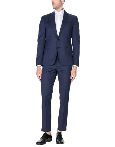 Shop Pierre Balmain Suits In Dark Blue