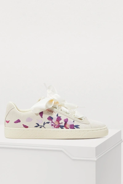Puma Heart Flower Sneakers In White | ModeSens