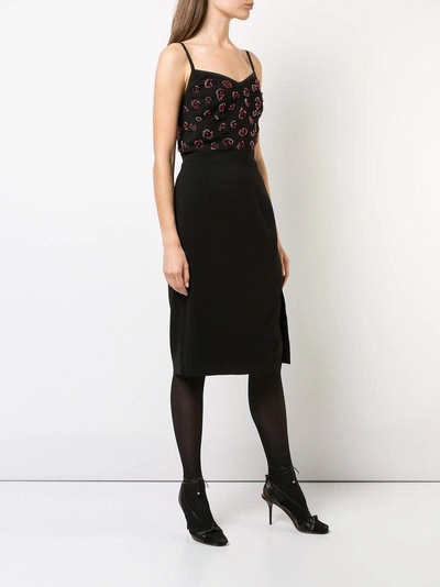 Shop Altuzarra Bead Embroidered Mini Dress - Black